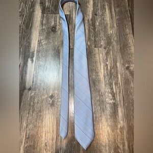 Christian Dior Vintage Blue Striped Necktie | Italy Made | Polyester Silk Blend